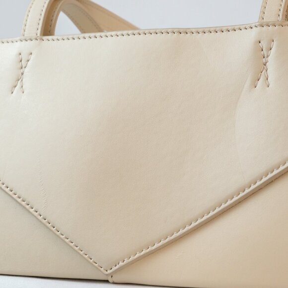Loewe Puzzle Fold Cropped Tote Shoulder Bag, Ivory - Picture 7 of 16